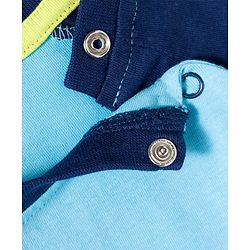 Babyhug 100% Cotton Knit Full Raglan Sleeves T-Shirts with Stripes & Animal Print Pack of 3 - Neon Green & Light Blue