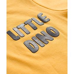 Babyhug 100% Cotton Knit Full Sleeves T-Shirts with Dino Print Pack of 3 - Yellow Light Green & White