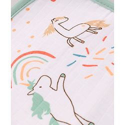 Babyhug 100% Cotton Muslin Burp Cloth Pack of 2  Multicolor| Ultra Soft| High Absorbency| Machine Washable| For Feeding & Diapering| Double Layer