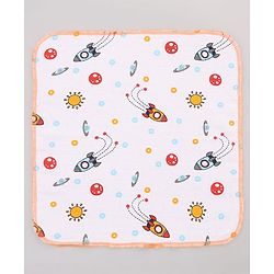 Babyhug 100% Cotton Muslin Burp Cloth Pack of 10  Multicolor| Ultra Soft| High Absorbency| Machine Washable| For Feeding & Diapering