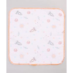 Babyhug 100% Cotton Muslin Burp Cloth Pack of 10  Multicolor| Ultra Soft| High Absorbency| Machine Washable| For Feeding & Diapering