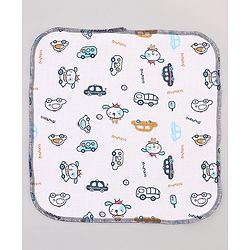 Babyhug 100% Cotton Muslin Burp Cloth Pack of 10  Multicolor| Ultra Soft| High Absorbency| Machine Washable| For Feeding & Diapering