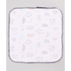 Babyhug 100% Cotton Muslin Burp Cloth Pack of 10  Multicolor| Ultra Soft| High Absorbency| Machine Washable| For Feeding & Diapering