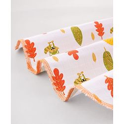Babyhug 100% Cotton Muslin Burp Cloth Pack of 10  Multicolor| Ultra Soft| High Absorbency| Machine Washable| For Feeding & Diapering