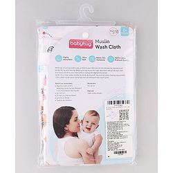 Babyhug 100% Cotton Muslin Burp Cloth Pack of 10  Multicolor| Ultra Soft| High Absorbency| Machine Washable| For Feeding & Diapering