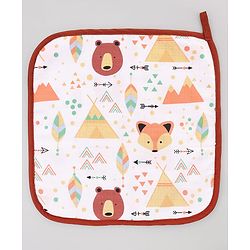 Babyhug 100% Cotton Muslin Burp Cloth Pack of 5 -  Multicolor| Ultra Soft| High Absorbency| Machine Washable| For Feeding & Diapering