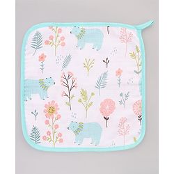 Babyhug 100% Cotton Muslin Burp Cloth Pack of 5 -  Multicolor| Ultra Soft| High Absorbency| Machine Washable| For Feeding & Diapering