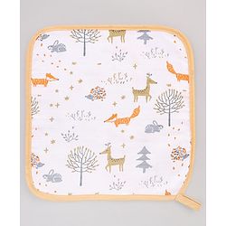 Babyhug 100% Cotton Muslin Burp Cloth Pack of 5 -  Multicolor| Ultra Soft| High Absorbency| Machine Washable| For Feeding & Diapering