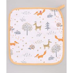 Babyhug 100% Cotton Muslin Burp Cloth Pack of 5 -  Multicolor| Ultra Soft| High Absorbency| Machine Washable| For Feeding & Diapering