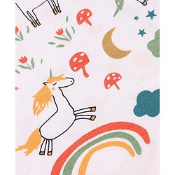 Babyhug 100% Cotton Muslin Burp Cloth Pack of 5 -  Multicolor| Ultra Soft| High Absorbency| Machine Washable| For Feeding & Diapering