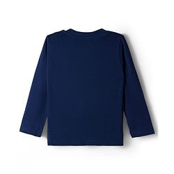 Babyhug Marvel Single Jersey Knit Full Sleeves T-Shirt with Avengers Graphic - Navy Blue