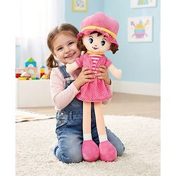 Babyhug Winky Doll with Cute Dress, Matching Hat & Stitched Shoes Height 80 cm - Pink| Ideal Snuggle Toy| Safe & Interactive| Removable Dress| Imaginative Play & Storytelling| BIS Certified