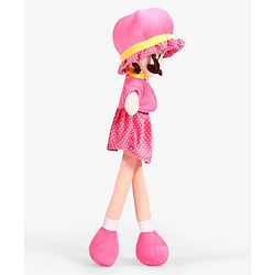 Babyhug Winky Doll with Cute Dress, Matching Hat & Stitched Shoes Height 80 cm - Pink| Ideal Snuggle Toy| Safe & Interactive| Removable Dress| Imaginative Play & Storytelling| BIS Certified