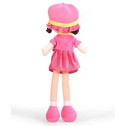Babyhug Winky Doll with Cute Dress, Matching Hat & Stitched Shoes Height 80 cm - Pink| Ideal Snuggle Toy| Safe & Interactive| Removable Dress| Imaginative Play & Storytelling| BIS Certified