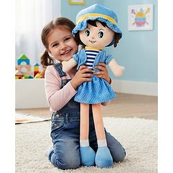 Babyhug Winky Doll with Cute Dress, Matching Hat & Stitched Shoes Height 80 cm - Pink| Ideal Snuggle Toy| Safe & Interactive| Removable Dress| Imaginative Play & Storytelling| BIS Certified