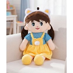 Babyhug 70cm Daisy Doll with Cute Dress & Stitched Shoes - Yellow| Ideal Snuggle Toy| Super Soft Fabric| Cuddle & Travel Partner| Toddler Gifting| BIS Certified| Room & Car Decor