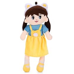 Babyhug 70cm Daisy Doll with Cute Dress & Stitched Shoes - Yellow| Ideal Snuggle Toy| Super Soft Fabric| Cuddle & Travel Partner| Toddler Gifting| BIS Certified| Room & Car Decor