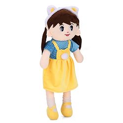 Babyhug 70cm Daisy Doll with Cute Dress & Stitched Shoes - Yellow| Ideal Snuggle Toy| Super Soft Fabric| Cuddle & Travel Partner| Toddler Gifting| BIS Certified| Room & Car Decor
