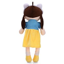 Babyhug 70cm Daisy Doll with Cute Dress & Stitched Shoes - Yellow| Ideal Snuggle Toy| Super Soft Fabric| Cuddle & Travel Partner| Toddler Gifting| BIS Certified| Room & Car Decor