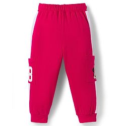 Babyhug Disney Single Jersey Knit Full Sleeves T-Shirt & Trackpant Set With Minnie Mouse Print - Dark Pink