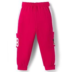 Babyhug Disney Single Jersey Knit Full Sleeves T-Shirt & Trackpant Set With Minnie Mouse Print - Dark Pink
