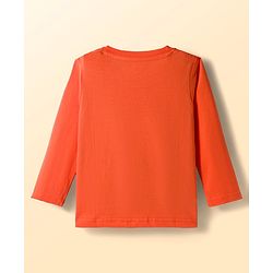 Babyhug 100% Cotton Knit Full  Sleeves T-Shirts with Star & Animal Print Pack of 3 - Orange & White Blue