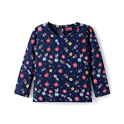 Babyhug 100% Cotton Knit Full Sleeves T-Shirts with Polka Dots & Floral Print Pack of 3 - Multicolor