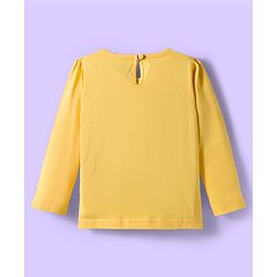 Babyhug 100% Cotton Knit Full Sleeves T-Shirts with Stripes Animal & Floral Print Pack of 3 - Light Blue Pink & Yellow