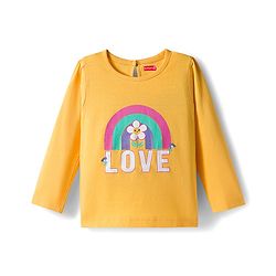 Babyhug 100% Cotton Knit Full Sleeves T-Shirts with Mamas Girl Text Print Pack of 3 - Pink Navy Blue & Yellow