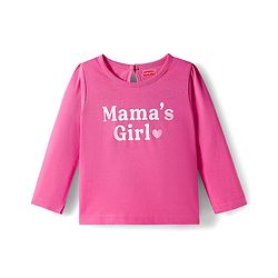 Babyhug 100% Cotton Knit Full Sleeves T-Shirts with Mamas Girl Text Print Pack of 3 - Pink Navy Blue & Yellow