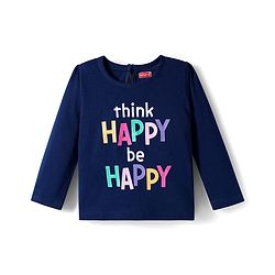 Babyhug 100% Cotton Knit Full Sleeves T-Shirts with Mamas Girl Text Print Pack of 3 - Pink Navy Blue & Yellow