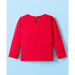 Babyhug 100% Cotton Knit Full Sleeves T-Shirts with Text & Heart Print Pack of 3 - Red White & Navy Blue