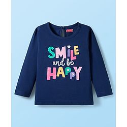 Babyhug 100% Cotton Knit Full Sleeves T-Shirts with Text & Heart Print Pack of 3 - Red White & Navy Blue