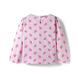 Babyhug 100% Cotton Knit Full Sleeves T-Shirts with Text & Floral Print Pack of 3 - Pink Lilac & Dark Pink