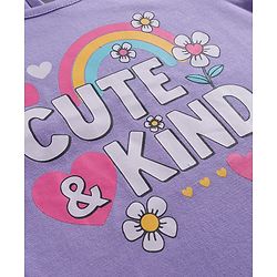 Babyhug 100% Cotton Knit Full Sleeves T-Shirts with Text & Floral Print Pack of 3 - Pink Lilac & Dark Pink
