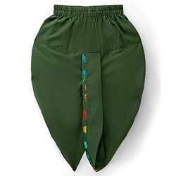 Babyhug Chiffon Woven Full Sleeves Kurta Dhoti Set with Floral Print - Green