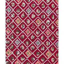Babyhug Georgette Woven Half Sleeves Kurta Palazzo Set With Sequin Detailing & Dupatta - Dark Pink