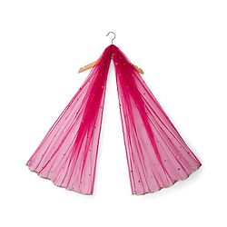 Babyhug Georgette Woven Half Sleeves Kurta Palazzo Set With Sequin Detailing & Dupatta - Dark Pink