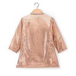 Babyhug Woven Full Sleeves Kurta Pajama Set with Sequin Detailing - Golden