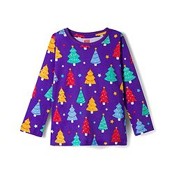 Babyhug Cotton Knit Full Sleeves Co-ords Night Suit With Tree Print - Purple