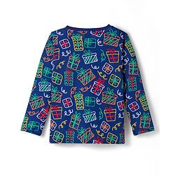 Babyhug Cotton Knit Full Sleeves Co-ords Night Suit With Gift Box Print - Blue
