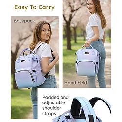 Babyhug Multipurpose Spacious Diaper Backpack Star Print - White| Adjustable Shoulder Strap|Insulated Bottle Pouch|Smart Back Zipper| Wipes Dispenser|Fishmouth Opening|Stylish Design|Attach to Trolley