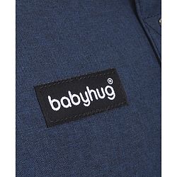Babyhug Multipurpose Spacious Diaper Backpack - Navy Blue| Adjustable Shoulder Strap| Insulated Bottle Pouch| Smart Back Zipper| Wipes Dispenser| Wide Fish-mouth Opening| Attach to Trolley