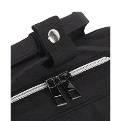 Babyhug Multipurpose Spacious Diaper Backpack - Navy Blue| Adjustable Shoulder Strap| Insulated Bottle Pouch| Smart Back Zipper| Wipes Dispenser| Wide Fish-mouth Opening| Attach to Trolley
