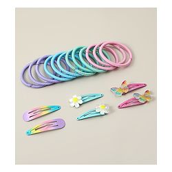Babyhug Hair Accessories Combo Sets With Butterfly Applique - Multicolor