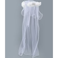 Babyhug Floral Applique Headband- White