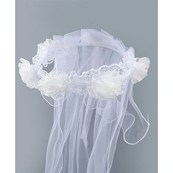 Babyhug Floral Applique Headband- White