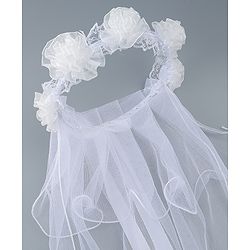 Babyhug Floral Applique Headband- White