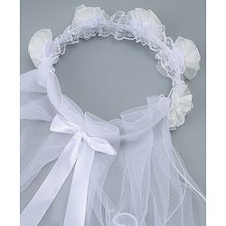Babyhug Floral Applique Headband- White