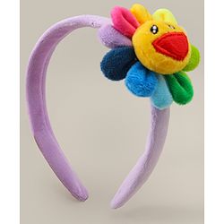 Babyhug Hair Band With Floral Applique - Multicolor
